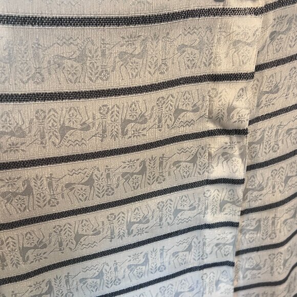 VTG 80s Images by Krizia Blouse Size 8 Italian Design Jacquard Stripe Puff Sleev - Picture 4 of 9